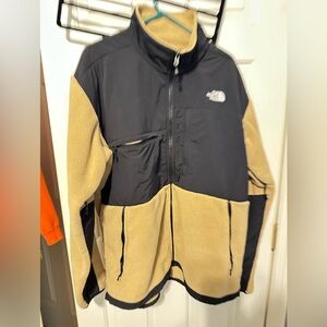 The North Face Black and Cream Fleece Jacket